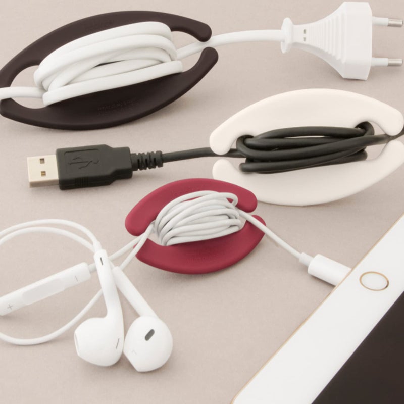 Bobino | Cord Wrap | Cord Organizer | Desk Cable Management | Cord Holder & Cable Organizer | Cord Organizer For Desk Accessories | Cable Holder & Wire Organizer Under Desk | Cord Ties | Medium 3 Pack - Image 4